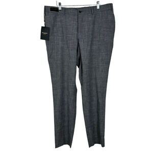 Ted Baker London Pants Mens Size 40R Blue Gray Wool Linen Blend Jem Trousers NEW